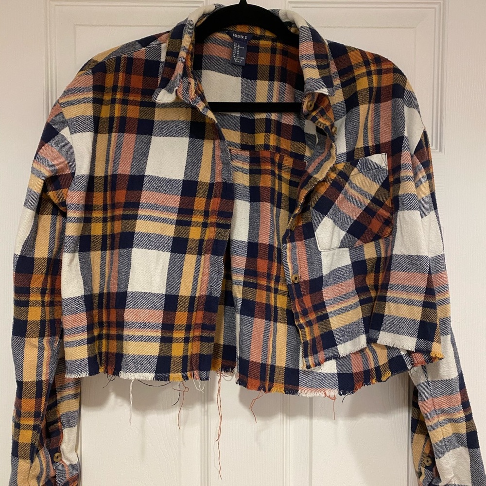 Forever 21 cropped flannel